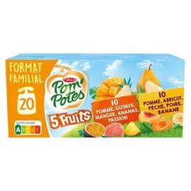 MATERNE, POM'POTES Fruits jaunes/exotiques 20x90g