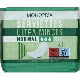 MONOPRIX Serviettes ultra-minces Normal l'unité