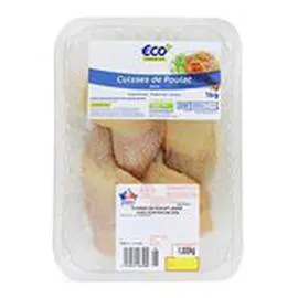ECO+ Cuisses de poulet jaune 1kg