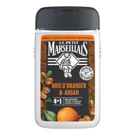 LE PETIT MARSEILLAIS Douche Homme bois d'oranger et argan 250ml