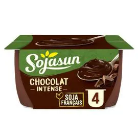 SOJASUN Dessert végétal soja chocolat 4x100g