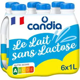 CANDIA Lait Sans Lactose 6x1l
