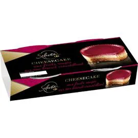 CARREFOUR SELECTION Dessert cheesecake fruits rouges 2x80g