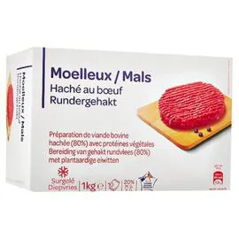 CARREFOUR Haché au boeuf moelleux 20% MG 10x100g