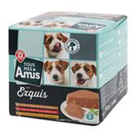 MARQUE REPÈRE, TOUS MES AMIS Barquette chiens 3 saveurs 3x300g