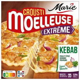 MARIE Pizza poulet épicé kebab Crousti Moelleuse 530g