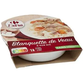 CARREFOUR EXTRA Plat cuisiné blanquette de veau riz 285g