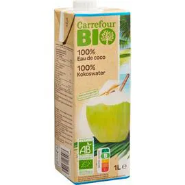 CARREFOUR BIO Eau de coco bio sans sucres ajoutés 1l
