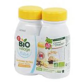 MARQUE REPÈRE, BIO VILLAGE Céréales - 6 mois Bio - Saveur Vanille 2x250ml