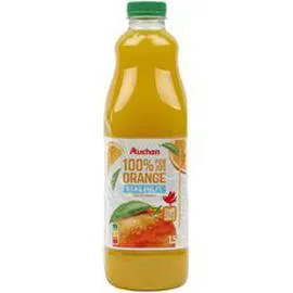 AUCHAN Pur jus d'orange sans pulpe 1,5l