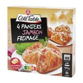 MARQUE REPÈRE, CÔTÉ TABLE Feuilletés paniers Jambon fromage 4x100g