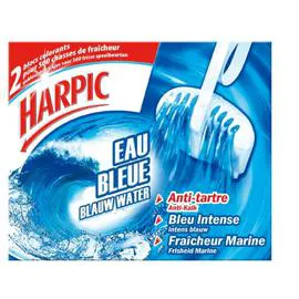 HARPIC Bloc WC eau bleue x2