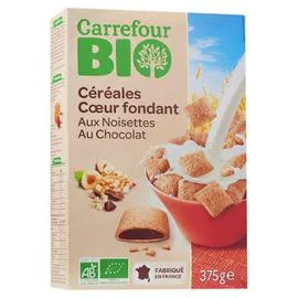CARREFOUR BIO Céréales bio aux noisettes et au chocolat 375g