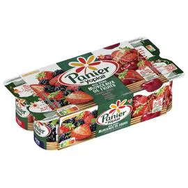 YOPLAIT, PERLE DE LAIT Yaourt fruits rouges fraise, mûre, cerise aux morceaux de fruits 8x125g
