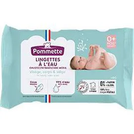 POMMETTE Lingettes à l'eau 0+ mois x60