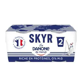 DANONE Yaourt skyr nature 0% MG 2x140g