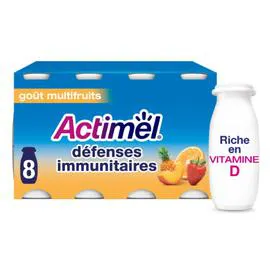 DANONE, ACTIMEL Yaourt à boire multi-fruits 8x100g
