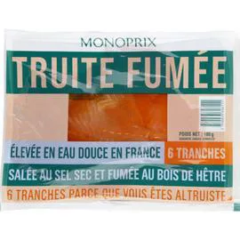 MONOPRIX Truite fumée 180g