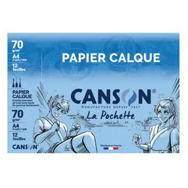 CANSON Papier Calque Satiné, A4, 70Gr/M², 12 Feuilles l'unité