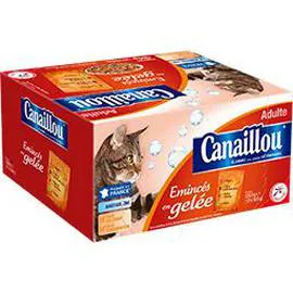 CANAILLOU Emincés en gelée aux viandes & légumes pour chats 12x100g