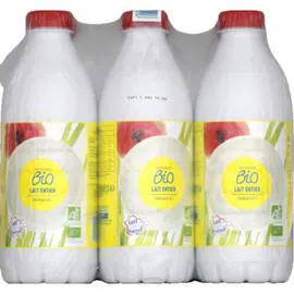MONOPRIX BIO Lait entier stérilisé UHT bio 6x1l