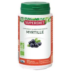 SUPER DIET Complément Alimentaire Myrtille Bio Gélule x90 26g