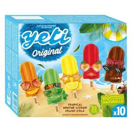 YETI ORIGINAL Glace à l'Eau Panachés 10x70g
