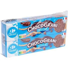 CARREFOUR CLASSIC' Biscuits nappés chocolat au lait 2x200g