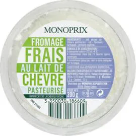 MONOPRIX Fromage frais au lait de chèvre pasteurisé 200g