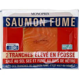 MONOPRIX Saumon Fumé d'Ecosse 70g
