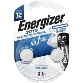 ENERGIZER Piles bouton Ultimate Lithium 2016, pack de2 x2