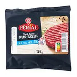 MARQUE REPÈRE, FÉRIAL Steak haché 5% MG 1x125g