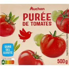 AUCHAN Purée de tomates de Provence en brique 500g