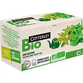COTTERLEY BIO Infusion verveine menthe BIO 20x1,5g