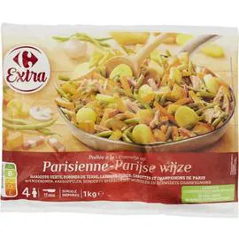 CARREFOUR EXTRA Plat cuisiné poêlée à la Parisienne 1kg
