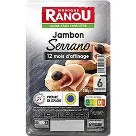MONIQUE RANOU Jambon Serrano 12 mois d'affinage 100g