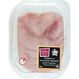 CARREFOUR Jambon cuit découenné dégraissé 100g
