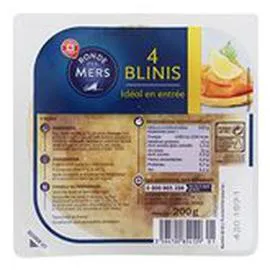 MARQUE REPÈRE, RONDE DES MERS Blinis x4 200g