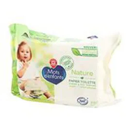 MARQUE REPÈRE, MOTS D'ENFANTS Lingettes Toilettes bio - x60 x60 