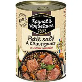 RAYNAL ET ROQUELAURE Petit salé à l'auvergnate et lentilles cuisinées 420g