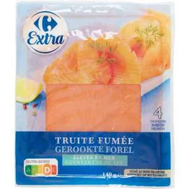 CARREFOUR Truite fumée 140g