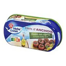 MARQUE REPÈRE, PÊCHE OCÉAN Filets anchois Câpres huile d'olive 50g