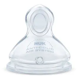 NUK Tétine silicone lait 1er âge base large x2
