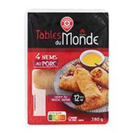 MARQUE REPÈRE, TABLES DU MONDE Nems au Porc x4 280g