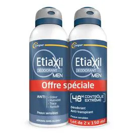 ETIAXIL Déodorant homme 2x150ml