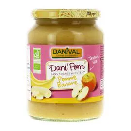 DANIPOM Purée Pomme Banane Sans Sucres Ajoutés Bio 700g
