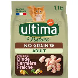 ULTIMA NATURE Croquettes pour chat sans céréales à la dinde 1,1kg