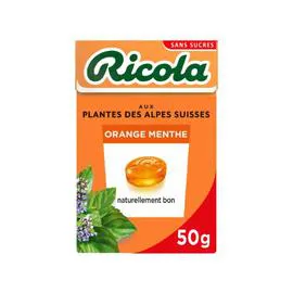 RICOLA Bonbons s/sucres orange menthe 50g