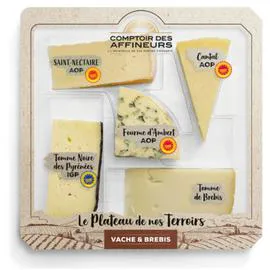 SAVEURS DE TERROIRS Fromage plateaux 5 variétés 300g