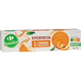 CARREFOUR SENSATION Biscuits Hyperprotein orange 150g